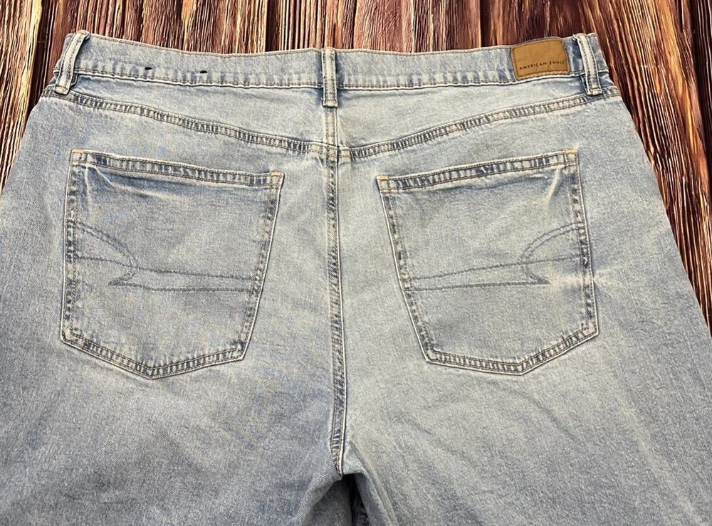 American Eagle Low-Rise Ultra Wide Leg Stretch Jeans Womens Size 16 Short